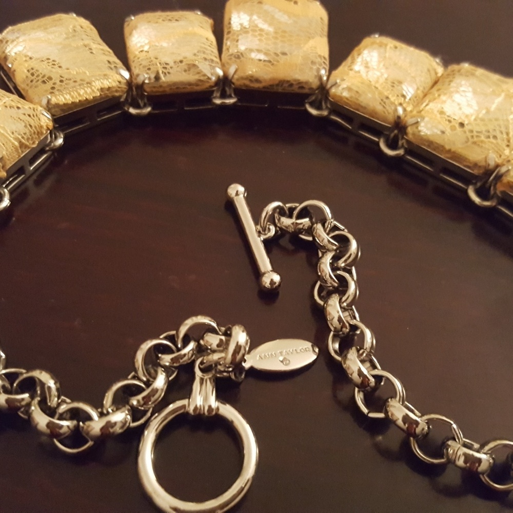 Elegant Square Stone Statement Necklace-Anntaylor) - image 4